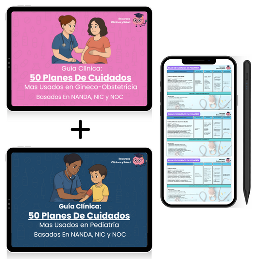 Pack - 50 Planes De Cuidados Mas Usados En Pediatría y 50 Planes De Cuidados Más Usados En Gineco-Obstetricia (NANDA, NIC y NOC)